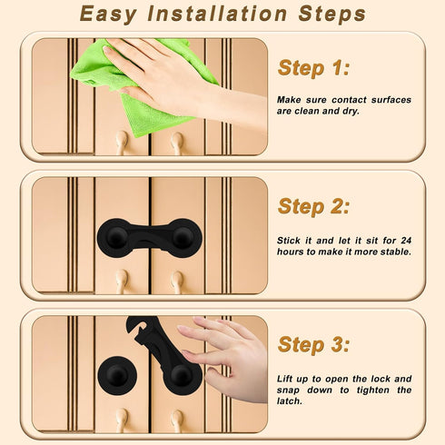 Locks-(10-Pack) Child Proof Cabinet - Child Locks For Cabinets And Drawers,Easy To Install (No Drilling) For Drawers