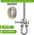 BeneLabel Heavy Duty Swing Hangers, Set of 6 Stainless Steel 304 Hardware for Hanging Hammocks, 1500LB Capacity