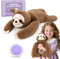 Joyreal Sloth Sensory Weighted Vibrating Pillow, Pressure Activated for Kids Adults, Plush