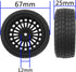 OD2.75'' Nylon 12mm Hex Hub Wheel Rims & Rubber Tires for HSP Tamiya HPI Traxxas 1/10 1/12 On-Road Car (Black)