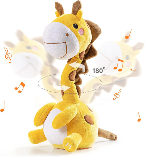 TUMAMA Dancing Talking Giraffe Toys, Mimicking Twisting Electronic Soft Plush Giraffe Toy