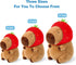 9 inch Ditucu Cute Capybara Plush Wear Strawberry Hat Soft Capibara Stuffed Animal Plushies Toys Hugging Gifts for Kids
