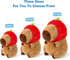 Ditucu Cute Capybara Plush with Strawberry Hat, Kawaii Stuffed Animal Toys, 17 inch Hugging Gift for Kids