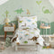 4 Pieces Toddler Bedding Set Dinosaur with Colorful Dinos and Monsters Toddler