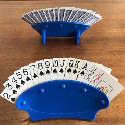2Pack Card Holders for Playing Cards - Canasta Cards Tray for Kids, Adults, Seniors, Great for Poker Parties, Game
