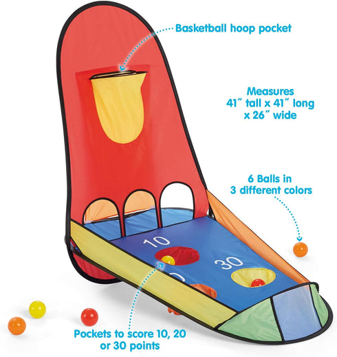 Kidoozie Pop-Up Basketball - Indoor or Outdoor Sport Activity for Preschool and School Aged Children 3 Years and Older