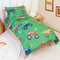 TinyPalsa Toddler Bedding Set, 4-Piece Green Monster Truck Comforter Set for Girls