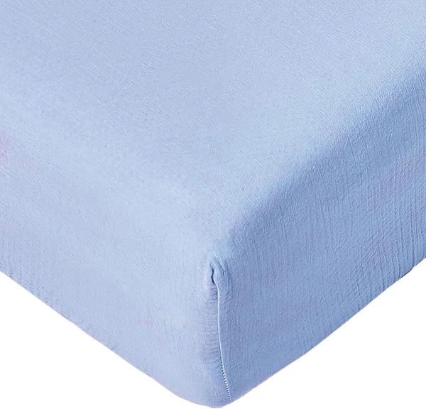 Muslin Crib Sheets for Baby Boys Girls, Neutral Fitted Crib Mattress Sheet
