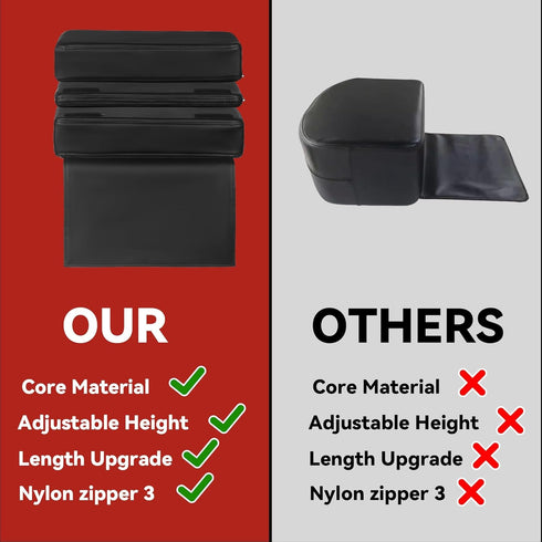 3-10 14.5"x11" HOMBYS Adjustable Salon Booster Seat for Kids Leather Children Cushion for Barber Chair, Cushion
