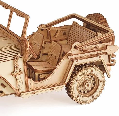 3D Wooden Puzzle Off-Road Vehicle Building Model Kits - Wooden STEM DIY Brain Teaser Puzzle - Birthday Gifts for Teens