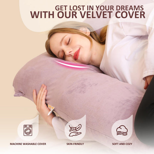 55in Chilling Home Pregnancy Pillow, U Shape Pregnancy Pillows for Sleeping, Body Pillow for Sleeping, Body Pillows