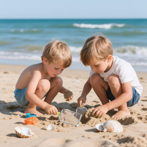 2 MARFOREVER Pcs Shark Tooth Sifter Sand Sifter for The Beach, Sifter Sand Scoop Shell Scooper Beach Shovel Tools