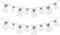 2 Pack White Glitter Halloween Ghost Garland Banner, Indoor Decorations for Haunted Mansion Mantle Home Decor