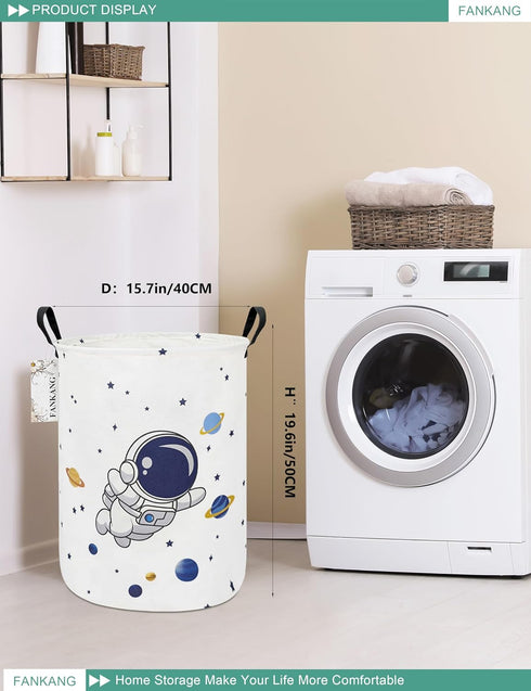 FANKANG Storage Basket, Foldable Canvas Laundry Hamper with Waterproof PE Coating for Kids, Office, Bedroom, Toys