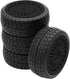 OD2.75'' Nylon 12mm Hex Hub Wheel Rims & Rubber Tires for HSP Tamiya HPI Traxxas 1/10 1/12 On-Road Car (Black)