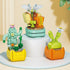 Qinline 24 Pack 6-12, Easter Gifts for Kids Succulents Flower Bouquets Building Blocks with Gift Cards for School, Boy