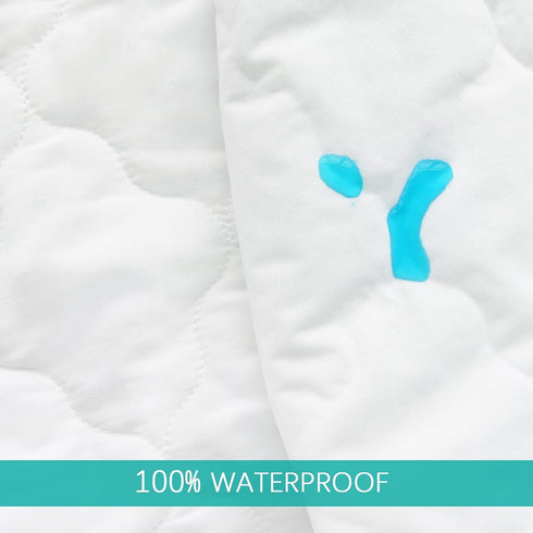 2 Pack 38'' 24'' Mini Crib Mattress Protector Waterproof Mini Crib Sheets Fitted x Skin Friendly & Breathable Sheet