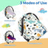 Fiwochic Dinosaurs Carseat Cover Baby Infant Car Seat Canopy Breathable Cotton Extra Large Mesh Window Windproof