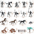 AMOR PRESENT Medieval Knights Toys, Knight Action Figurines for Kids Children Army Men Toy Soldiers, 124PCS with Storage Container