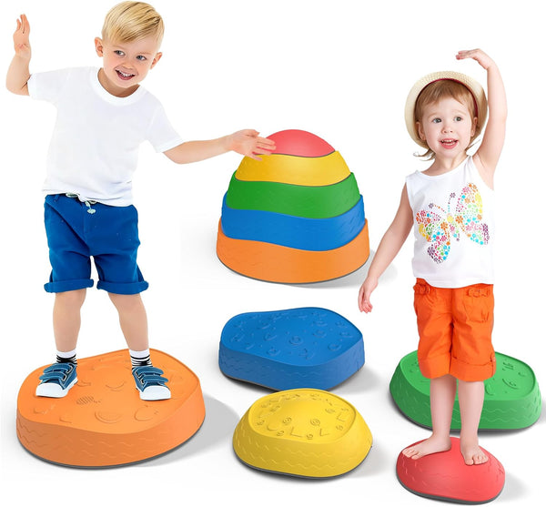 voopark Stepping Stones for Kids - 5 Pack Non-Slip Balance Stepping Stones, Sensory