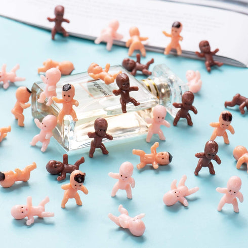 180 Pieces Mini Plastic Babies, 1 Inch Baby Doll for Baby Shower Party Favors, Ice Cube Game, Party Decorations, Baby