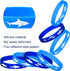 meekoo 24 Pcs Shark Party Favors Rubber Wristbands, Jaws Party Decorations Under the Sea Supplies