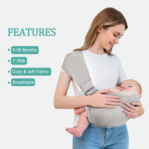 bebless Cozy 0-36 Baby Carrier - Ergonomic, and Lightweight Carrier for Months, Effortless to Put On, Ideal