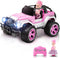 Carox Remote Control Car for Girls, 160 mins Pink RC Convertible Truck with Doll & Sticker, 1:16 Scale, Ages 4-12