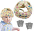 Baby Safety Helmet with 2 Pairs Crawling Knee Pads, Adjustable Soft Protective Cap Hat for Toddler (Yellow)