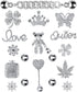 Rhinestone Bling Decoration Charms - Luxury Cute Jewelry Shoe Accessories for Women Girls Gifts (Silver)