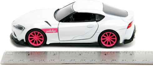 Pink Slips 1:32 W1 2020 GR Toyota Supra Die-Cast Car, Toys for Kids and Adults (White)