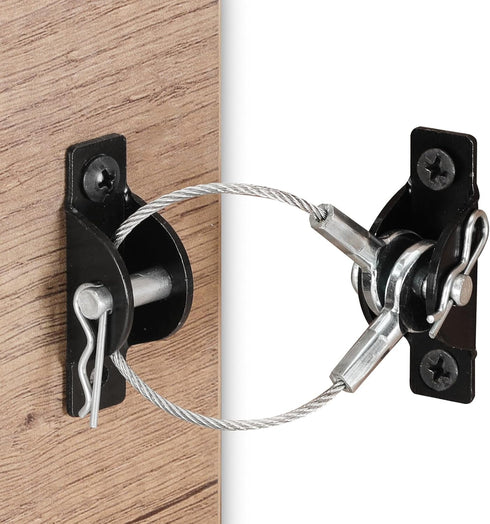 Furniture Anchors Anti-Tip Kit (4 Pack) for Baby Proofing, Secure 400 lbs Cabinet with Wall Anchor Safety Strap