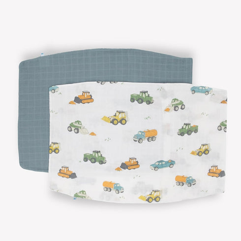 2 Pack Little Unicorn Standard Pillowcase | Super Soft & Breathable Muslin Fabric | Snug Envelope Closure | for Crib
