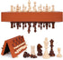 GenJuw 15 Inch Magnetic Chess Set with Leather Chess Board & Handle Portable