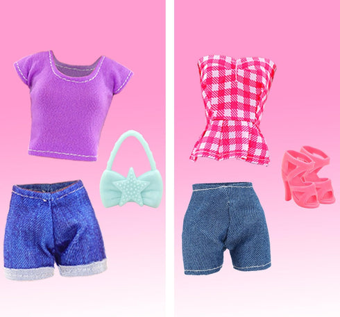 17 11.5 Inch 7 Sets 2 5 1 BARWA Pcs Doll Clothes and Accessories for Girl Dolls Including Fashion Floral Skirts