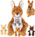5 PCS Kangaroo Stuffed Animal, 16 Inch Mommy Stuffed Kangaroo Plush Toy