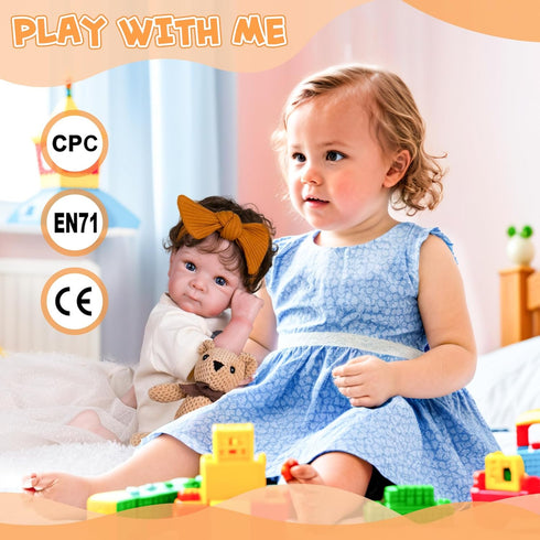 Aori Lifelike Reborn Baby Dolls - Realistic 20 Inch Girl Newborn Doll with Gift Box Set for Kids 3+