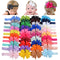 jollybows 40pcs Baby Girls Hair Accessories, 3" Grosgrain Ribbon Hair Bows Headbands for Infants Newborn Toddler