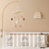Set let's make Baby Crib Mobile with Arm Boho Star Moon Nursery Mobile Wooden Baby Mobile Holder for Hanging Nursery