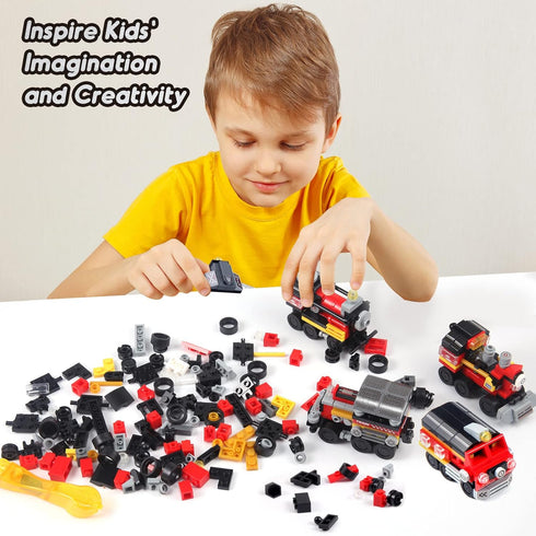 COBFDHA Sets 8-12, 8-in-2 12-16 6 7 9 10 11 14 (766 Train Toys for Kids Age Building Blocks Kits for Year Old Teen Boys