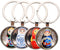 4pcs Russian Pendant Year Keychains, Chinese Decorative Dolls for Bag Charms and Tote Decoration