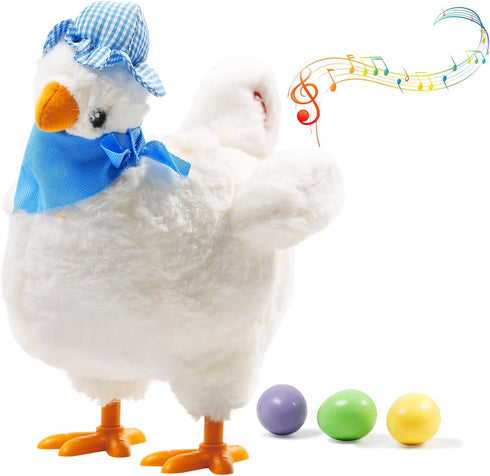 SOMOYA Chicken Laying Egg Toys Electric Plush Crazy Toy Dancing with Sound