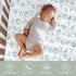Summer 52x28In 2 Pack Conches Bows Sea Baby Crib Sheets for Boy Girl Ocean Seashells Beach Soft Snug Fitted Crib