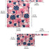 visesunny 2Pcs Hedgehog Forest Wet Bag with Zippered Pockets Washable Reusable Roomy