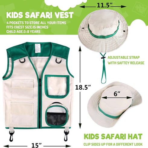 16 3-12 GINMIC Kids Explorer Kit & Bug Catching Kit, Pcs Outdoor Exploration Safari Kit for Kids Camping