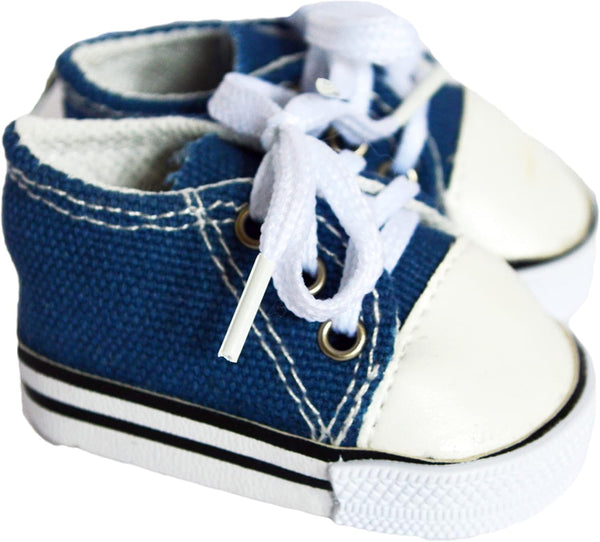 MBD Canvas Sneakers Doll Shoes Fits 18 Inch Dolls and Kennedy and Friends Girl and Boy Dolls- 18 Inch Doll Shoes (Blueberry Blue)