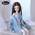 Set 1/3 Doll Clothes for BJD, Resin Toy Accessories Cardigan+ Vest+ Pants (Blue, for BJD)