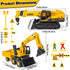 3 1 3-5, Playset Kids Construction Toys for Boys - in Excavator, Crane and Dump Trucks with Road Signs for Toddlers