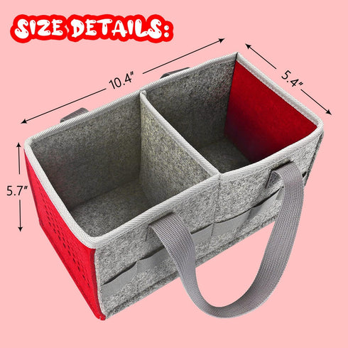 Carrying Case for Tonies Starter Set - Storage Bag for Tonies Figurine, Red Felt Cloth Toy Bag