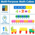 Poen 800 pcs Counting Blocks, Colorful Math Manipulatives, Educational Math Construction Toy for Kids Ages 4-8